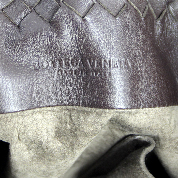 Bolso Cabás Bottega Veneta en cuero intrecciato marrón y cuero marrón - Detail D3