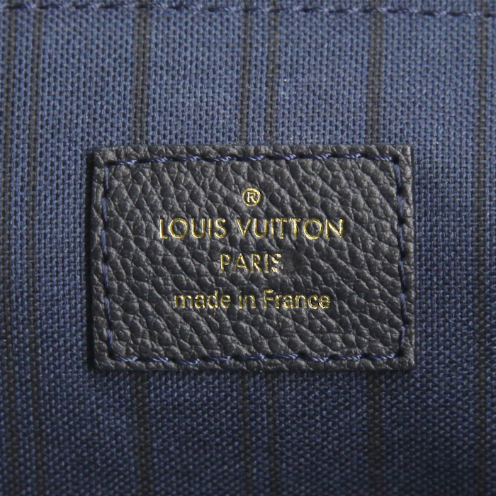 Louis Vuitton Citadines shopping bag in navy blue monogram leather - Detail D3