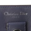 Dior Diorissimo large model handbag in white canvas and blue leather - Detail D4 thumbnail