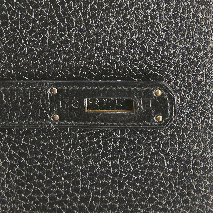 Hermes Kelly 32 cm handbag in black - Detail D5