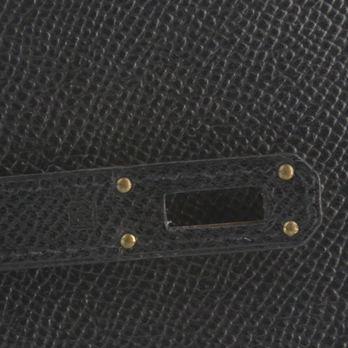 Portafogli Hermes Kelly - Pocket Hand in pelle Epsom nera - Detail D4