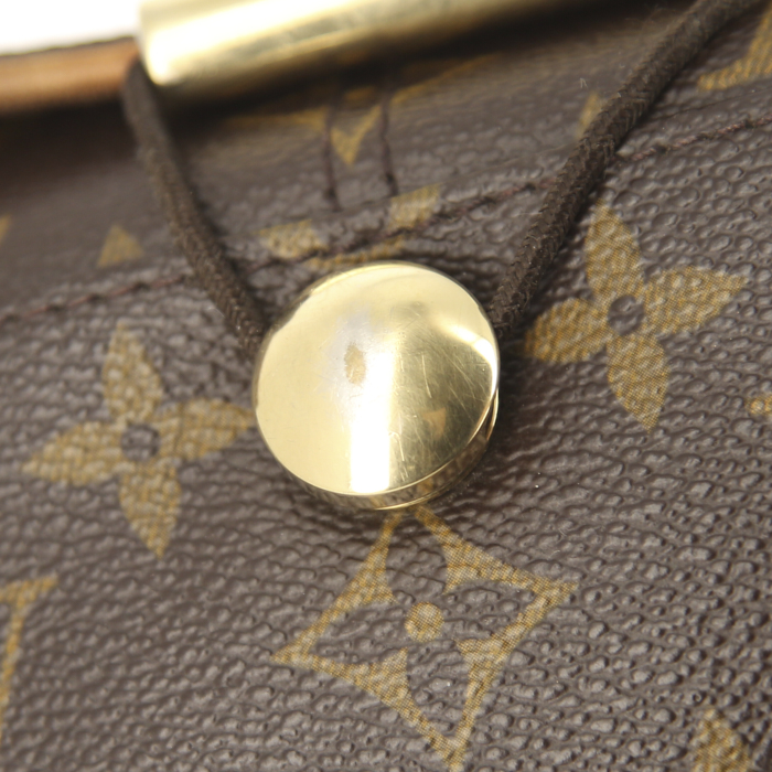 Louis Vuitton Abbesses shoulder bag in monogram canvas and natural leather - Detail D4