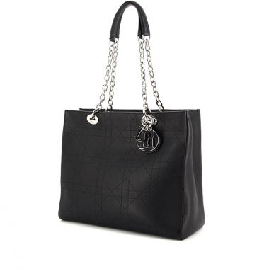 Bolso Cabás Dior Ultradior en cuero granulado negro