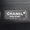 Chanel Portobello shopping bag in blue and black braided canvas and black leather - Detail D4 thumbnail
