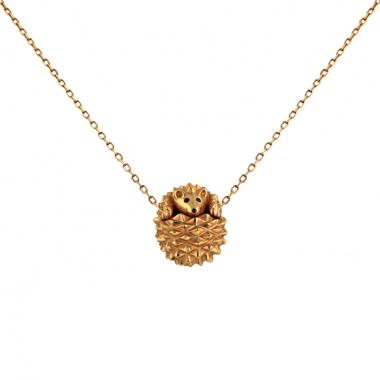 Boucheron Hans Le Hérisson necklace in pink gold,  ruby and diamond