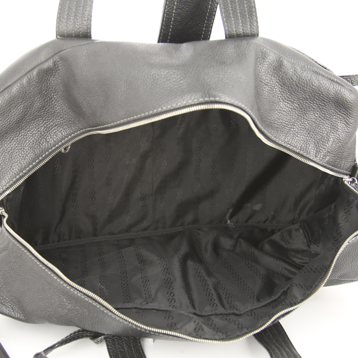 Borsa da viaggio Dupont in pelle nera - Detail D3
