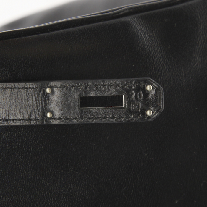 Bolso de mano Hermes Birkin 35 cm en cuero box negro - Detail D4