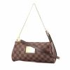 Louis Vuitton Eva pouch in ebene damier canvas and brown leather - 00pp thumbnail