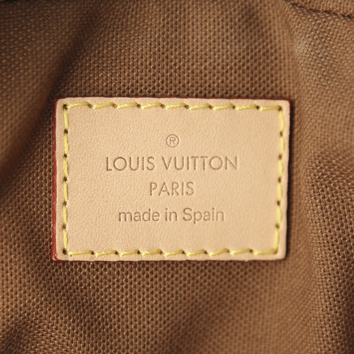 Louis Vuitton briefcase in monogram canvas and natural leather - Detail D4