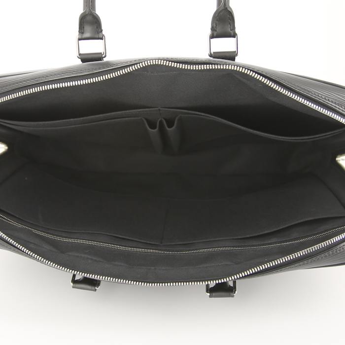 Borsa portadocumenti Louis Vuitton in pelle Epi nera - Detail D2