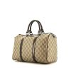 Gucci Speedy handbag in monogram canvas and dark brown patent leather - 00pp thumbnail