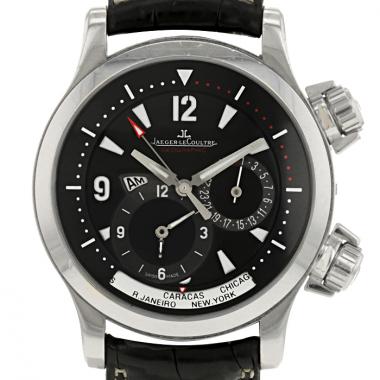 Montre Jaeger Lecoultre Master Compressor Geographic en acier Ref :  146883 Vers  2010