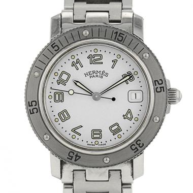 Orologio Hermes Clipper in acciaio Ref :  CL7.710 Circa  2000