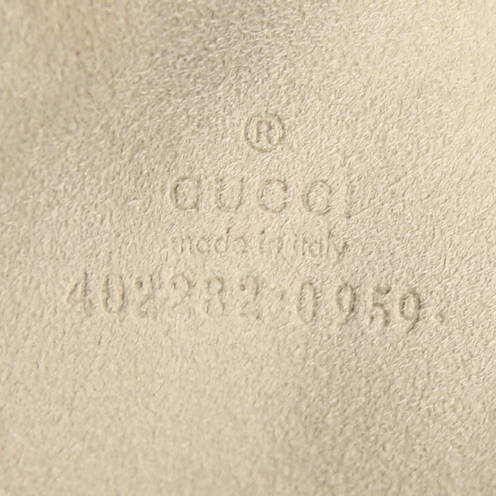 Bolsito de mano Gucci GG Blooms en lona Monogram beige y ébano y ante rosa - Detail D3