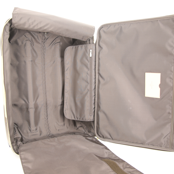 Valise Louis Vuitton Pegase en toile monogram et cuir naturel - Detail D2