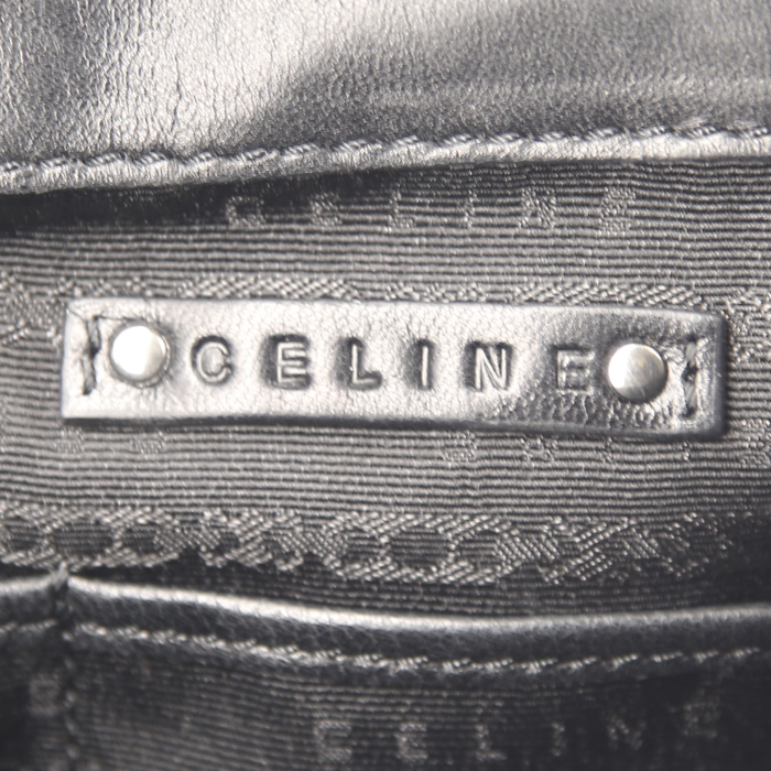 Bolso bandolera Celine en cuero negro y multicolor - Detail D4