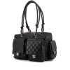 Chanel Cambon bag worn on the shoulder or carried in the hand in black quilted leather - 00pp thumbnail