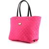 Louis Vuitton shopping bag in pink monogram canvas and black leather - 00pp thumbnail
