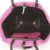 Shopping bag Louis Vuitton in tessuto monogram rosa e pelle nera - Detail D2 thumbnail