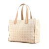 Chanel shopping bag in beige logo canvas and beige leather - 00pp thumbnail