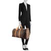 Louis Vuitton Keepall 50 cm travel bag in monogram canvas and natural leather - Detail D2 thumbnail