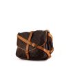 Louis Vuitton Saumur large model shoulder bag in brown monogram canvas and natural leather - 00pp thumbnail