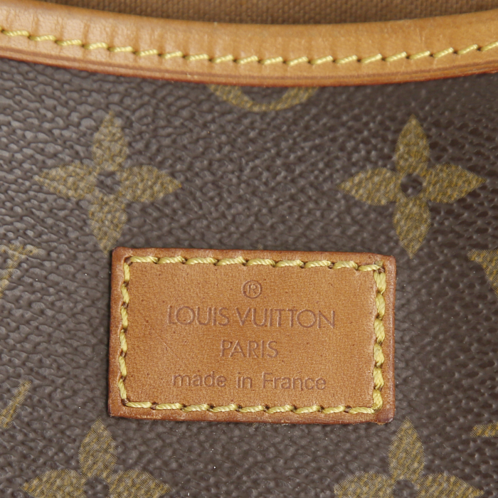 Borsa a tracolla Louis Vuitton Saumur modello grande in tela monogram cerata e pelle naturale - Detail D4