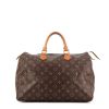 Louis Vuitton Speedy 35 handbag in monogram canvas and natural leather - 360 thumbnail