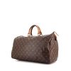 Borsa Louis Vuitton Speedy 40 in tela monogram marrone e pelle naturale - 00pp thumbnail