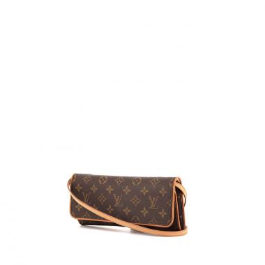 Borsa a tracolla Louis Vuitton Twin modello grande in tela monogram e pelle naturale