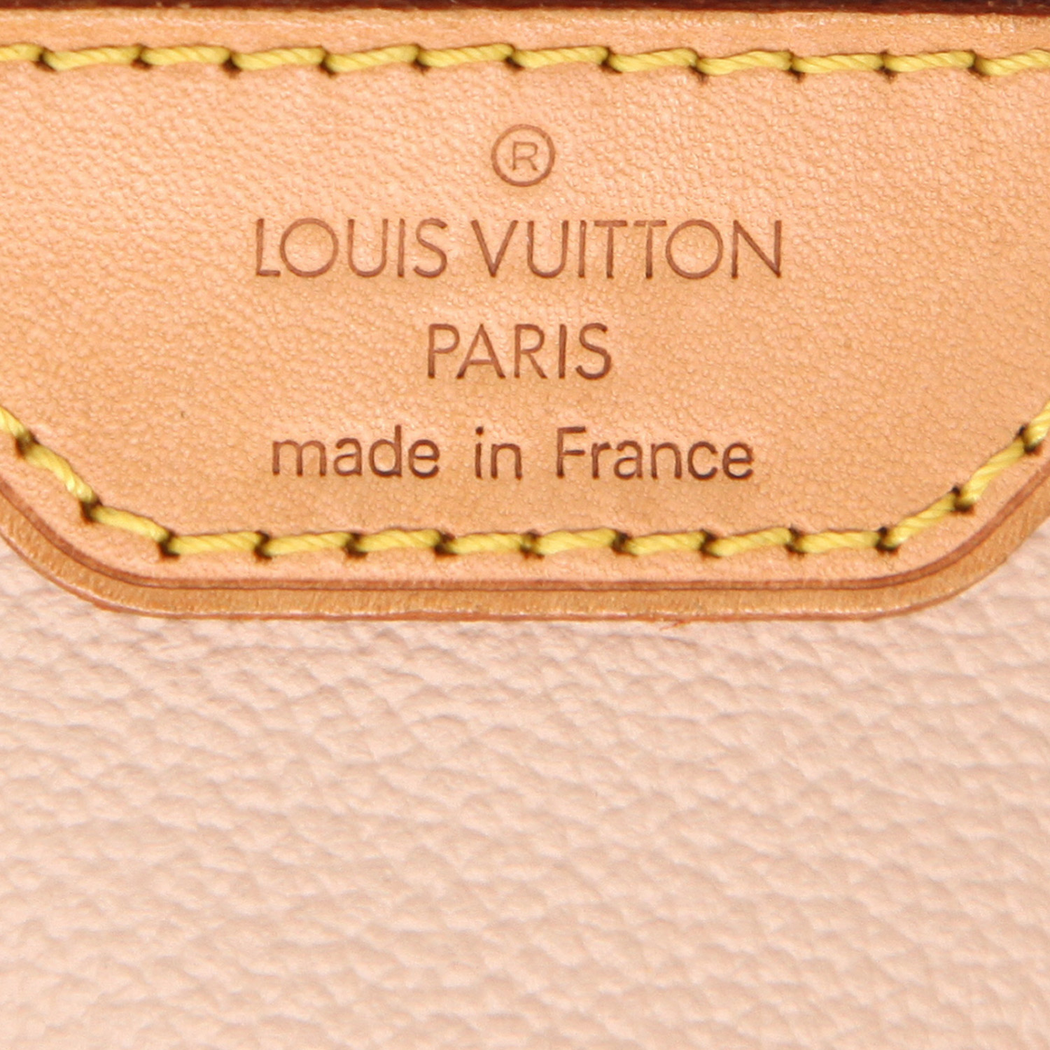 Borsa Louis Vuitton  Bucket in tela monogram marrone e pelle naturale - Detail D2