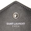 Saint Laurent College handbag/clutch in black chevron quilted leather - Detail D3 thumbnail