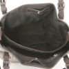 Shopping bag Tod's G-Bag in tela cerata color talpa e pelle marrone - Detail D3 thumbnail