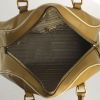 Bolso de mano Prada en cuero marrón y junco beige - Detail D2 thumbnail