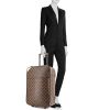Louis Vuitton Pegase soft suitcase in brown monogram canvas and natural leather - Detail D1 thumbnail