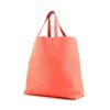 Hermes shopping bag in red and pink bicolor leather - 00pp thumbnail