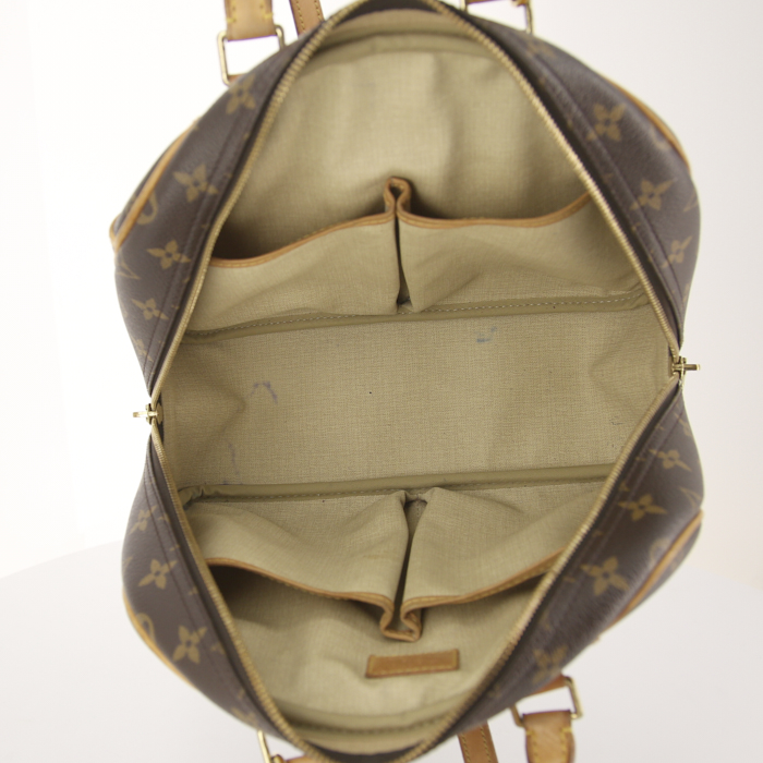 Louis Vuitton Trouville handbag in brown monogram canvas and natural leather - Detail D3