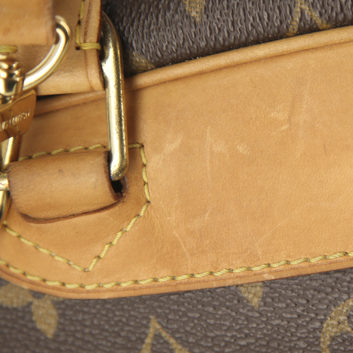 Louis Vuitton Trouville handbag in brown monogram canvas and natural leather - Detail D5