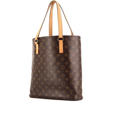 Louis Vuitton shopping bag in monogram canvas and natural leather