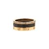 Cartier Love triple ring in pink gold,  ceramic and diamonds - 00pp thumbnail