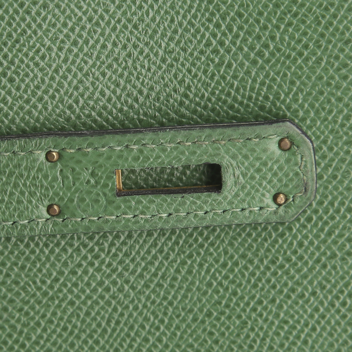 Borsa Hermes Kelly 32 cm in pelle Epsom verde - Detail D5