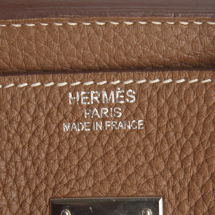 Borsa Hermes Birkin 35 cm in pelle togo gold - Detail D3