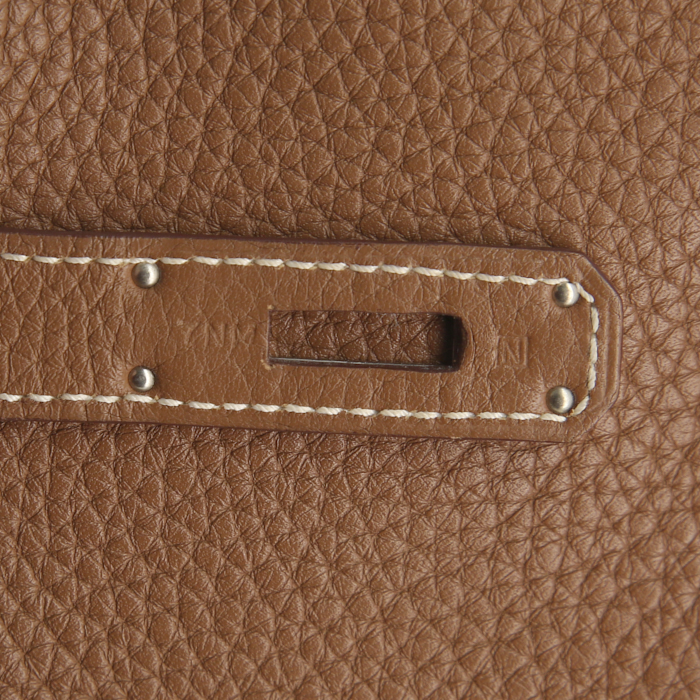 Borsa Hermes Birkin 35 cm in pelle togo gold - Detail D4