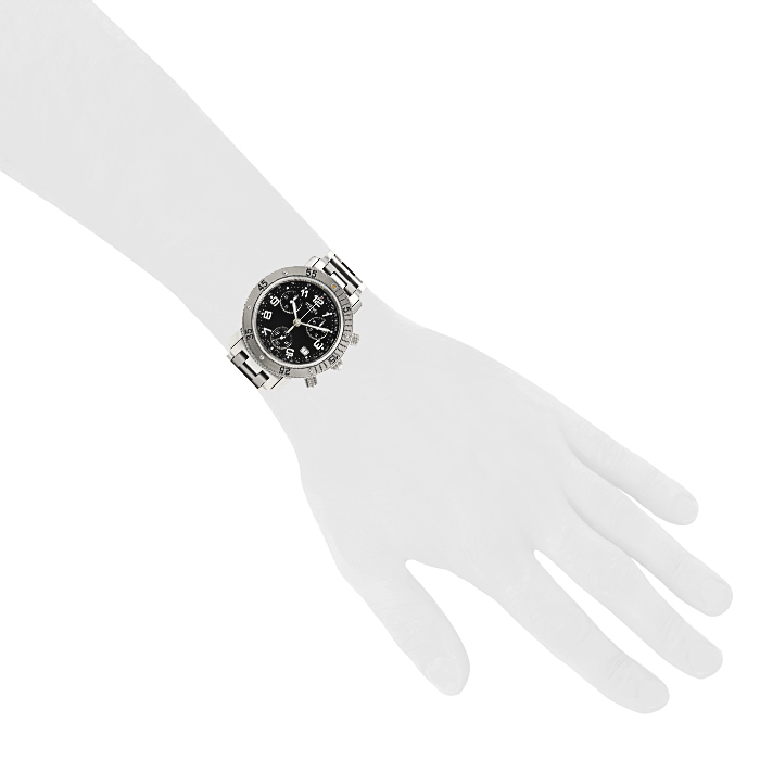 Hermes Clipper Chrono watch in stainless steel Ref:  CL2.910 Circa  2010 - Detail D1