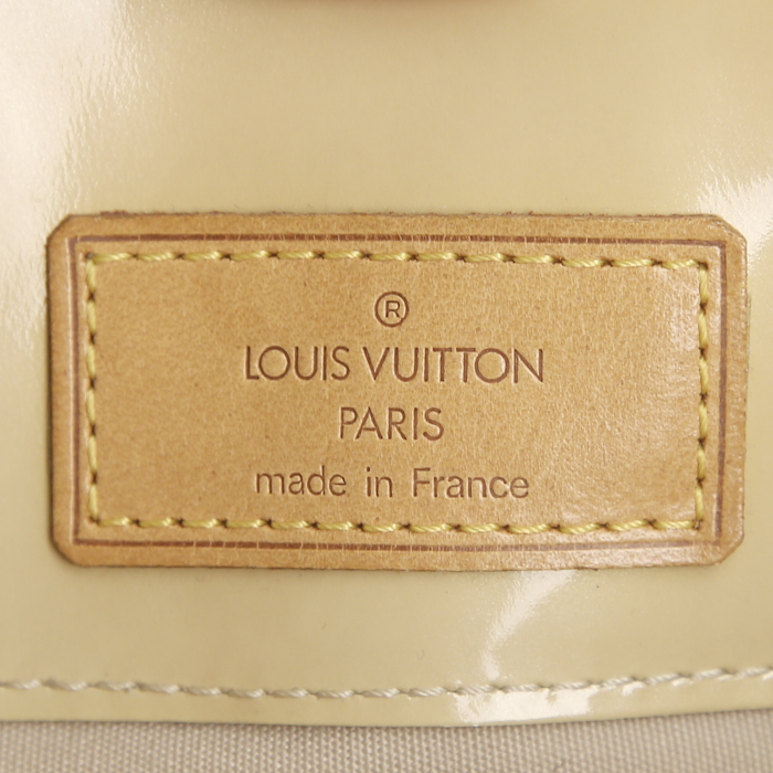Borsa Louis Vuitton Reade modello piccolo in pelle verniciata monogram beige - Detail D3