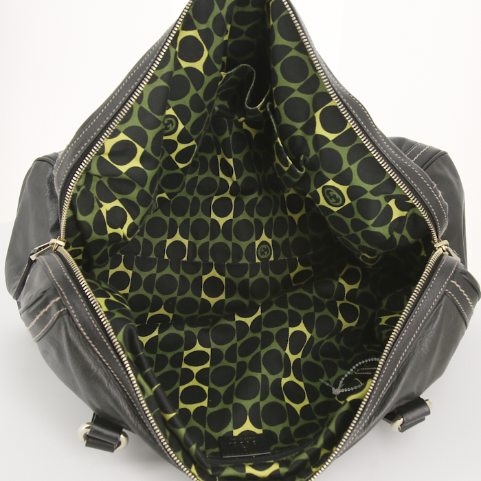 Gucci Princy handbag in black leather - Detail D2