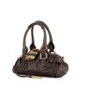 Chloé Paddington small model handbag in brown grained leather - 00pp thumbnail