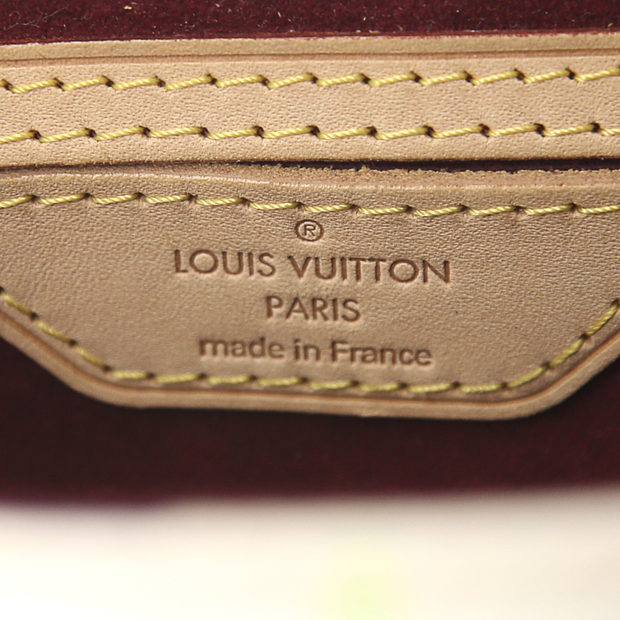 Louis Vuitton Beverly handbag in white multicolor monogram canvas and natural leather - Detail D3