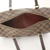 Louis Vuitton Papillon handbag in damier canvas and brown leather - Detail D2 thumbnail