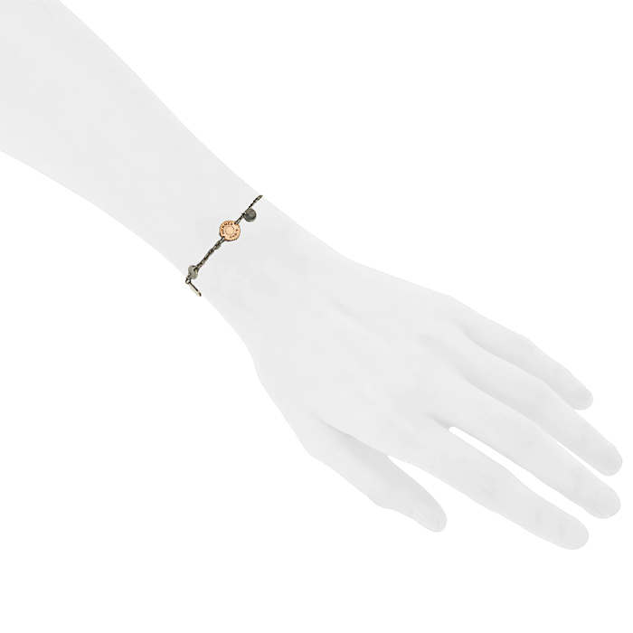 Bracciale Hermes Confettis in argento e oro rosa - Detail D1